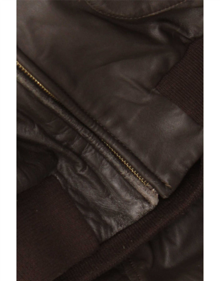 Vintage Mens Leather Jacket UK 40 Large Brown