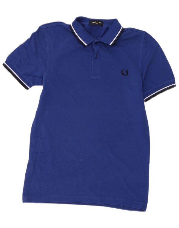 Fred Perry Mens Polo Shirt Small Blue Cotton