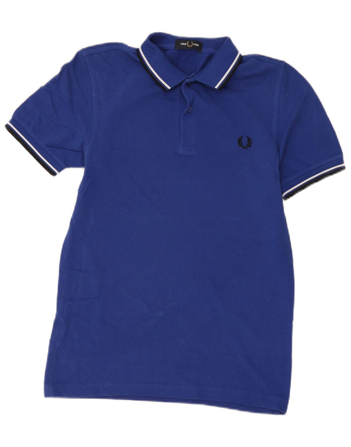 Fred Perry Mens Polo Shirt Small Blue Cotton