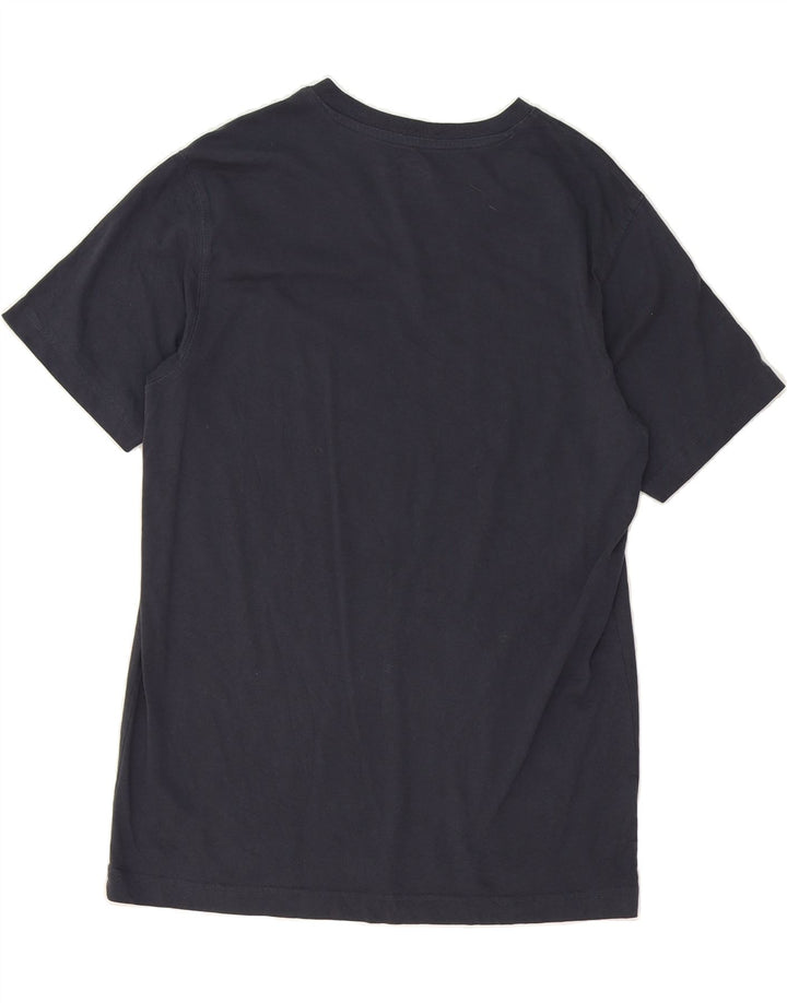 EDDIE BAUER Mens T-Shirt Top Medium Navy Blue Cotton Vintage Eddie Bauer and Second-Hand Eddie Bauer from Messina Hembry 