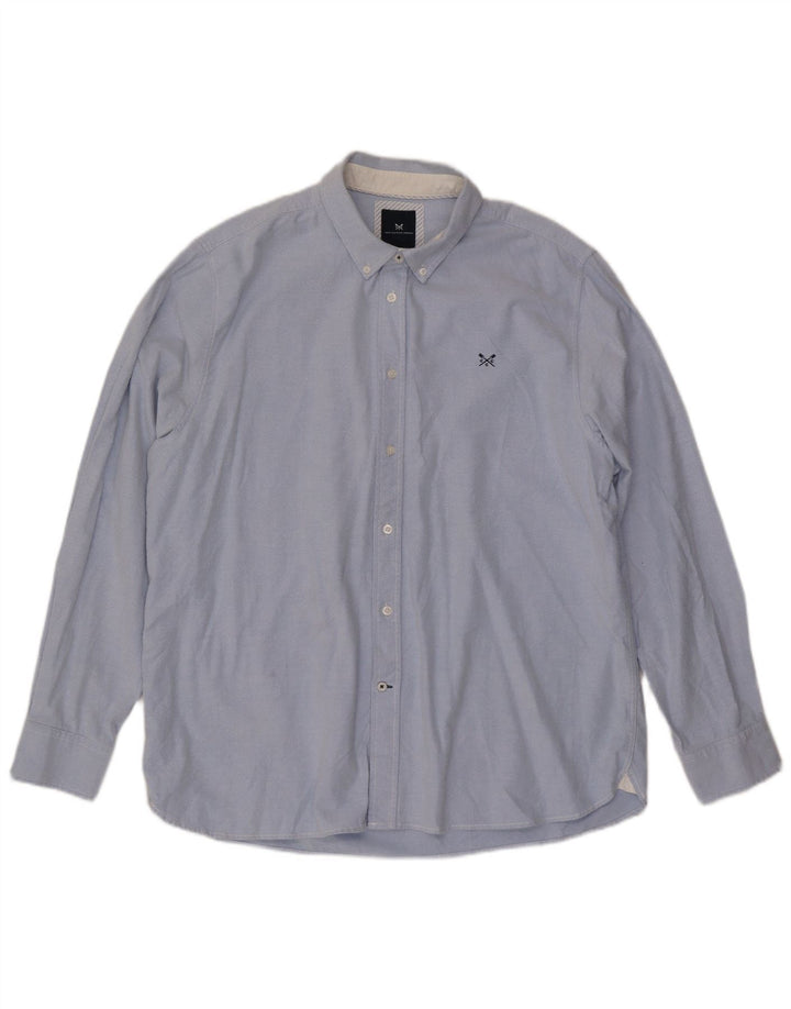 Crew Clothing Mens Classic Fit Shirt 2XL Blue Cotton