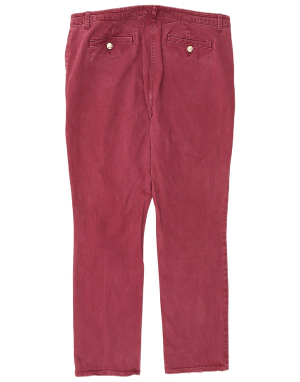 Marks & Spencer Womens Per Una Chino Trousers UK 18 XL W36 L29 Burgundy