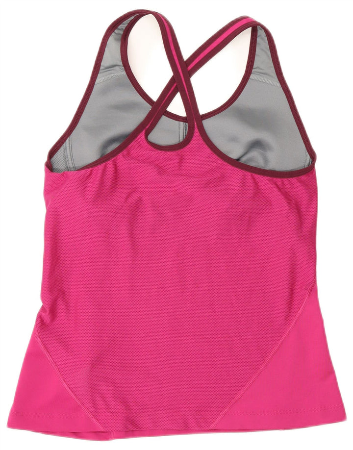 Nike Womens Dri Fit Vest Top UK 14 Large Pink Polyester