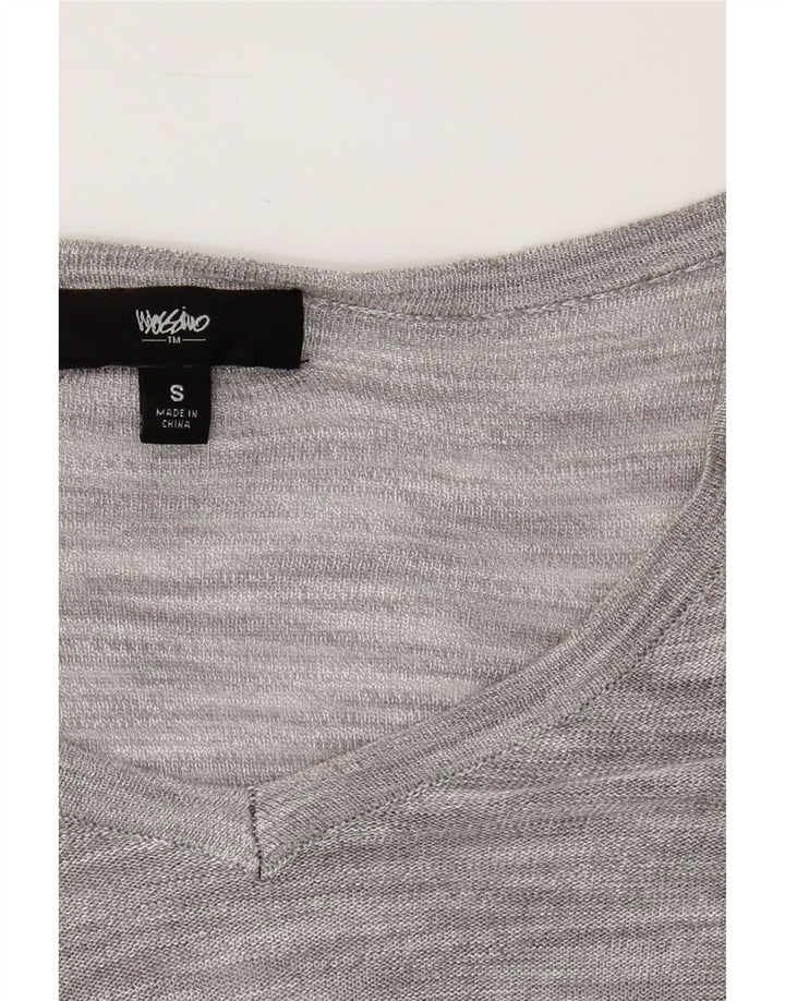 MOSSIMO Womens V-Neck Jumper Sweater UK 10 Small Grey Cotton Vintage Mossimo and Second-Hand Mossimo from Messina Hembry 