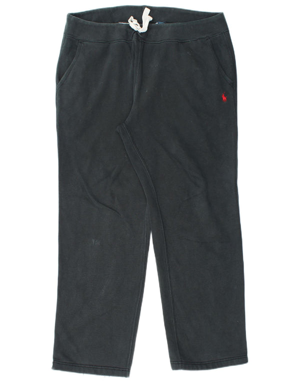 Polo Ralph Lauren Mens Tracksuit Trousers Large  Black Cotton