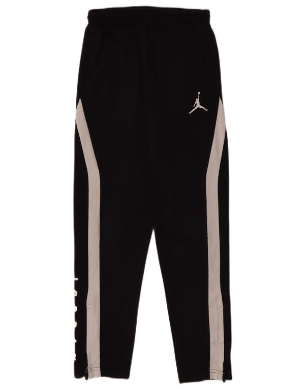 Jordan Boys Graphic Tracksuit Trousers 12-13 Years Large Black Colourblock
