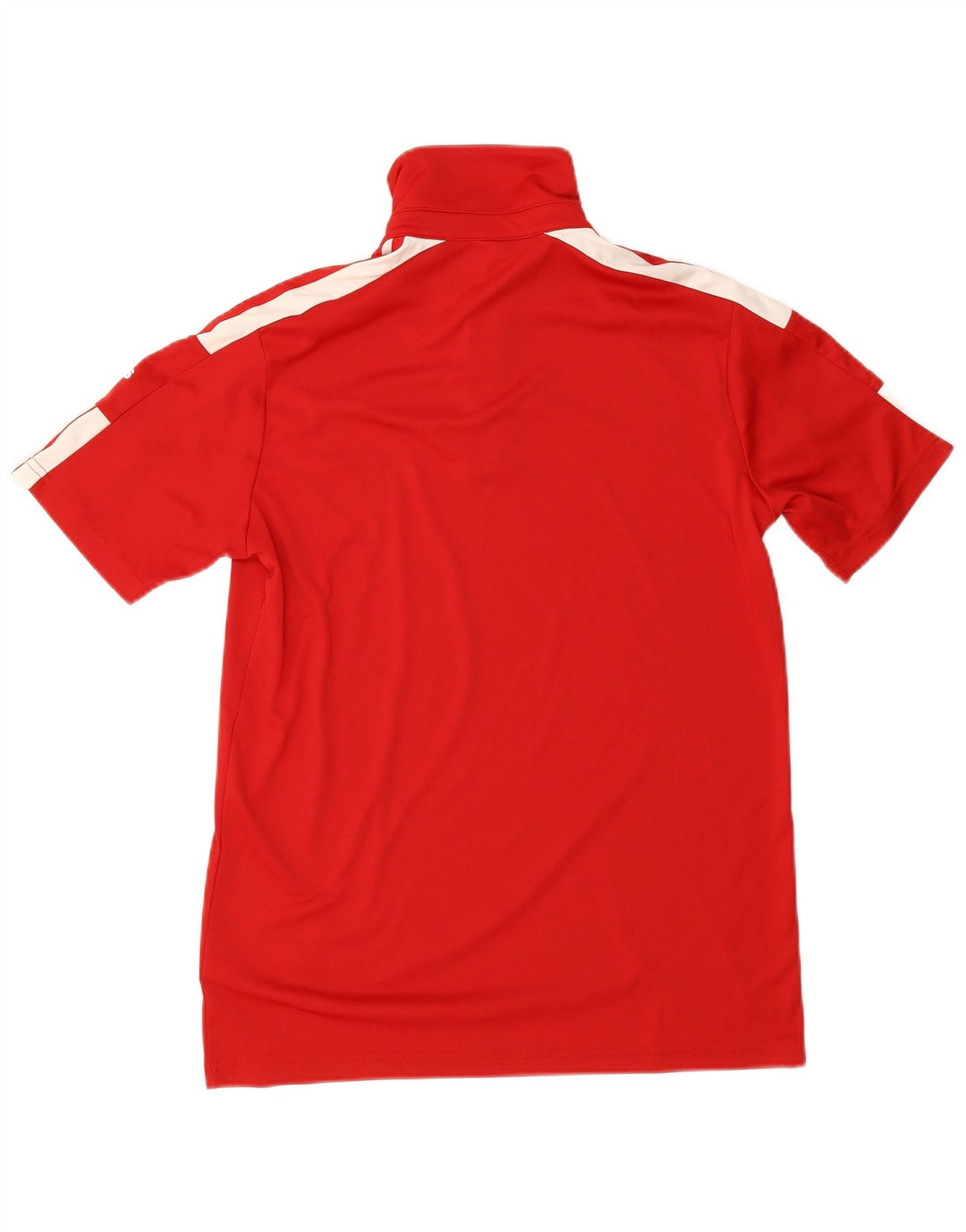 Adidas Mens Aeroready Graphic Polo Shirt Small Red Colourblock Polyester