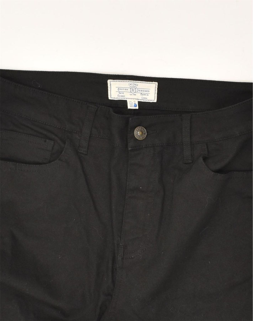 FAT FACE Womens Skinny Casual Trousers UK 12 Medium W28 L27 Black Cotton | Vintage Fat Face | Thrift | Second-Hand Fat Face | Used Clothing | Messina Hembry 