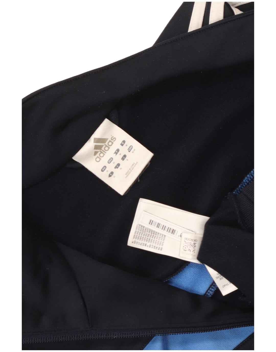 Adidas Mens Tracksuit Top Jacket Medium Navy Blue Colourblock Polyester