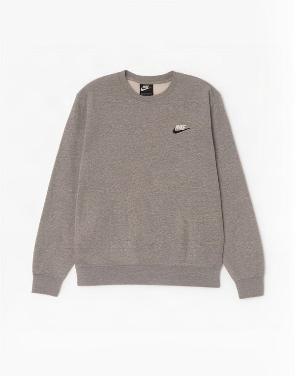 Nike Mens Loose Fit Sweatshirt Jumper XS Grey Flecked Cotton
