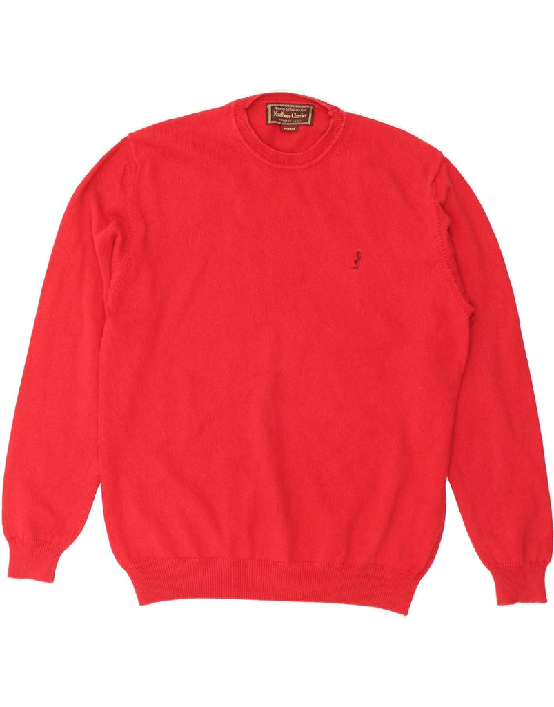 MARLBORO CLASSICS Mens Crew Neck Jumper Sweater XL Red Cotton | Vintage Marlboro Classics | Thrift | Second-Hand Marlboro Classics | Used Clothing | Messina Hembry 