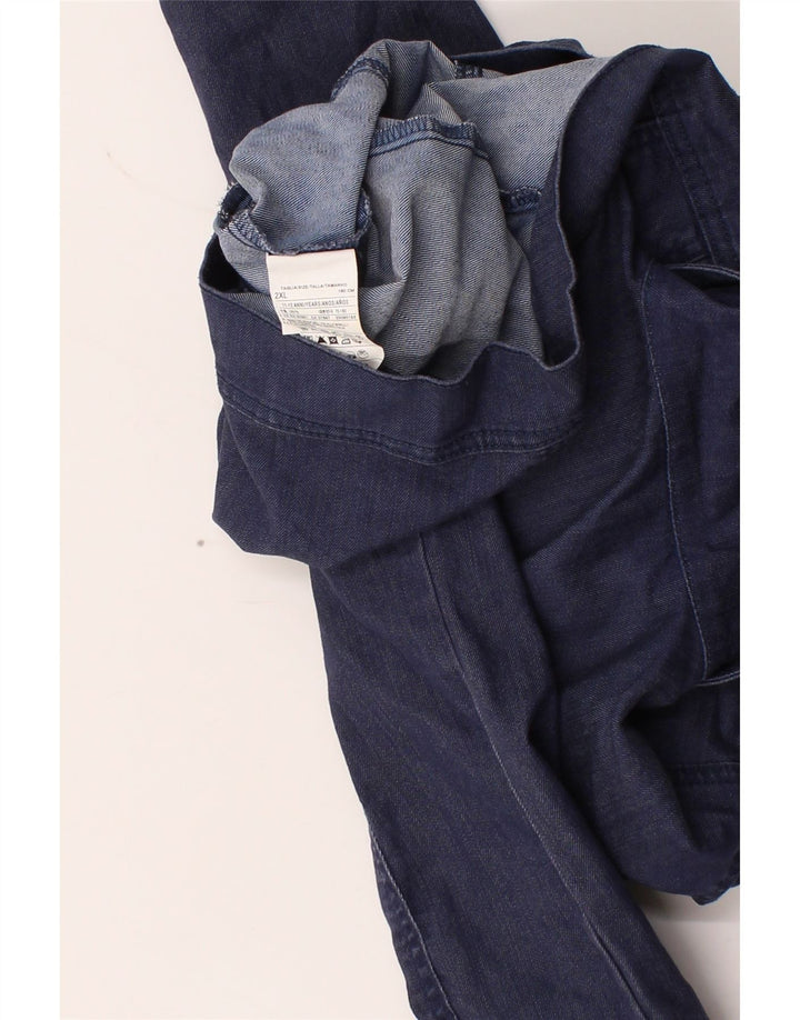 BENETTON Boys Denim Jacket 11-12 Years 2XL Navy Blue Cotton Vintage Benetton and Second-Hand Benetton from Messina Hembry 