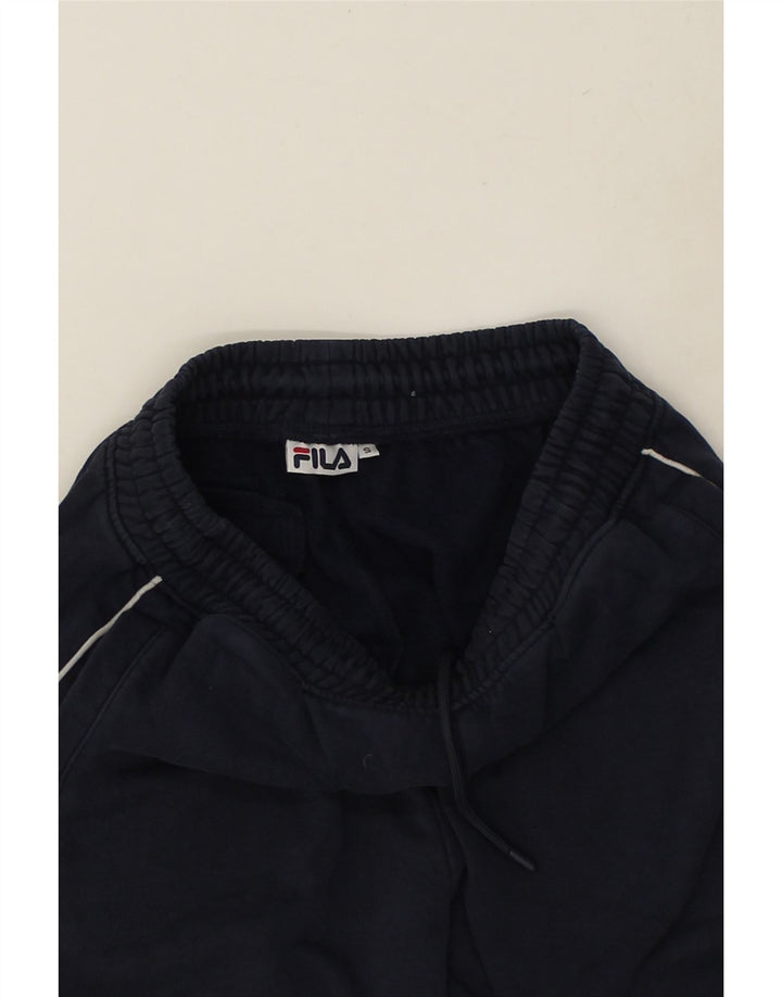 FILA Mens Tracksuit Trousers Joggers Small Navy Blue Cotton | Vintage Fila | Thrift | Second-Hand Fila | Used Clothing | Messina Hembry 