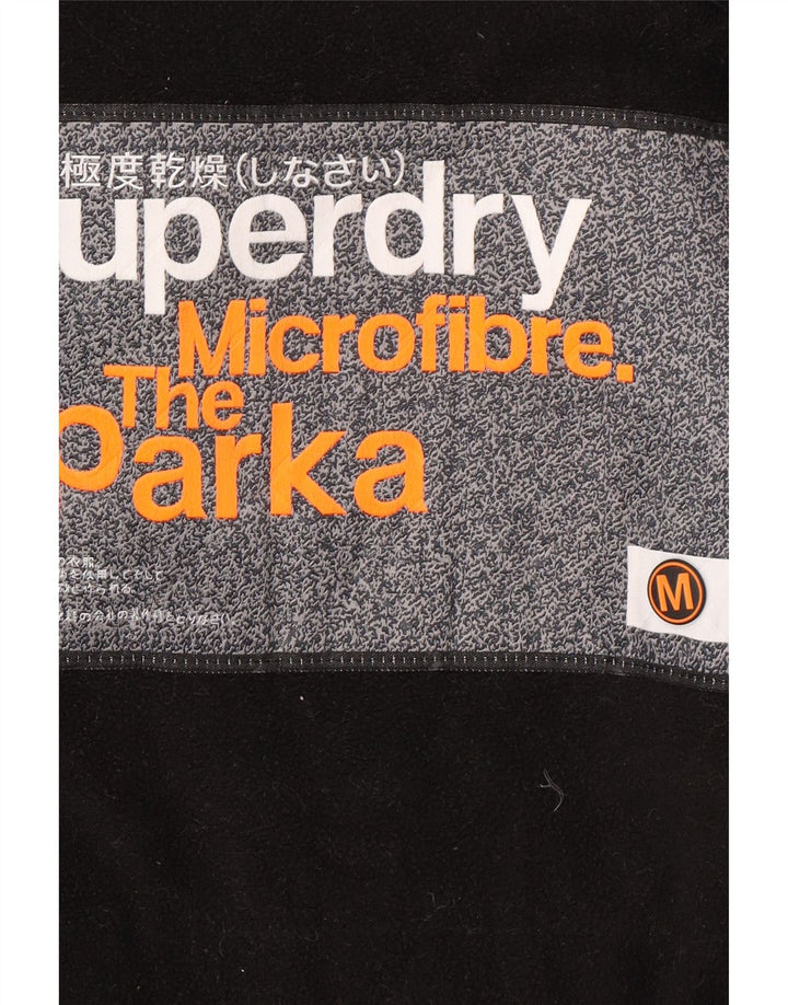 Superdry Mens Hooded Parka Jacket UK 38 Medium Grey Nylon