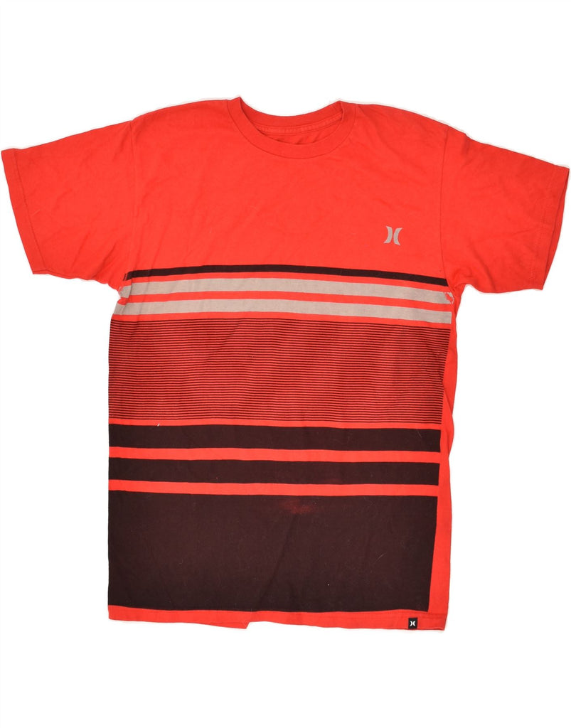 HURLEY Mens Classic Fit T-Shirt Top Medium Red Striped Cotton | Vintage Hurley | Thrift | Second-Hand Hurley | Used Clothing | Messina Hembry 