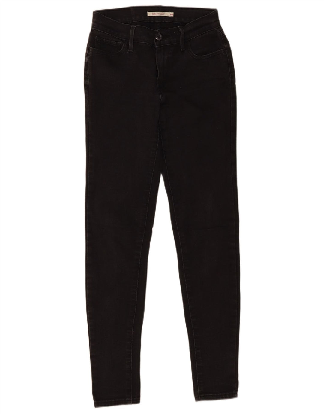 Levi's Womens 710 Super Skinny Jeans W26 L30 Black
