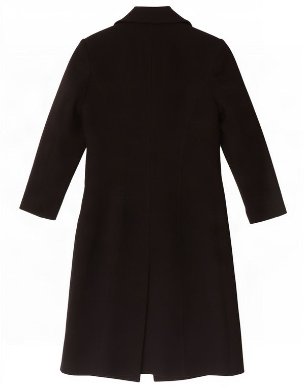 Luisa Spagnoli Womens Overcoat IT 48 XL Black Wool
