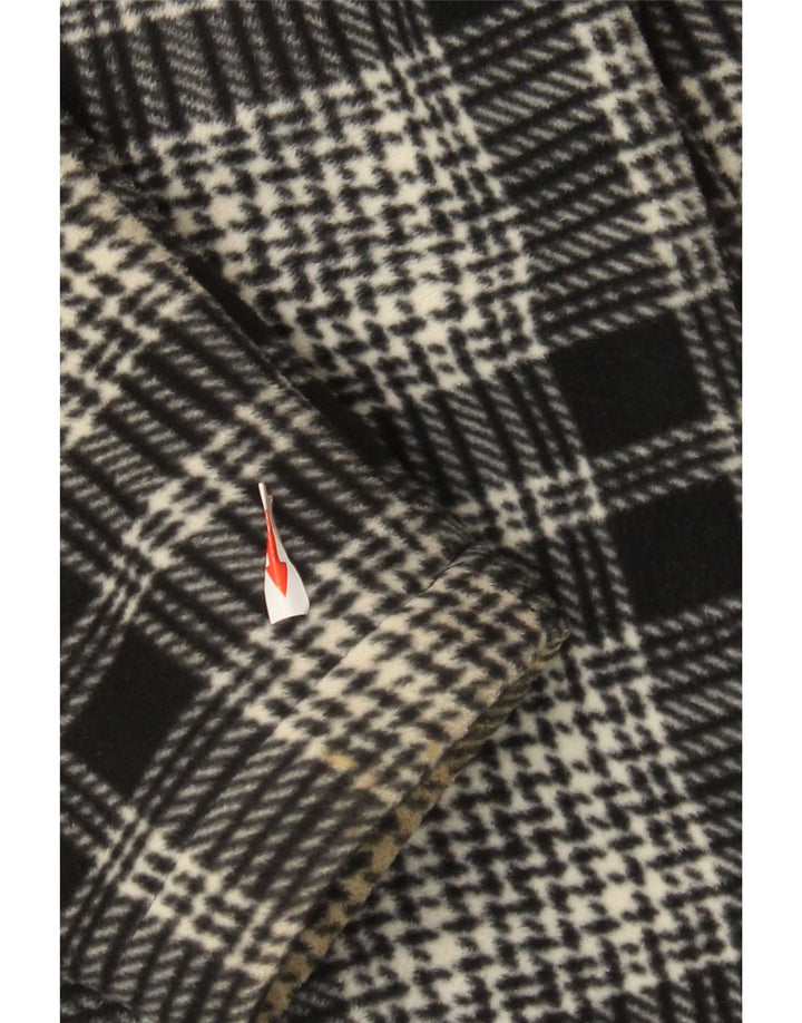 Barrage Womens Fleece Windbreaker Jacket UK 14 Medium Black Plaid Polyester