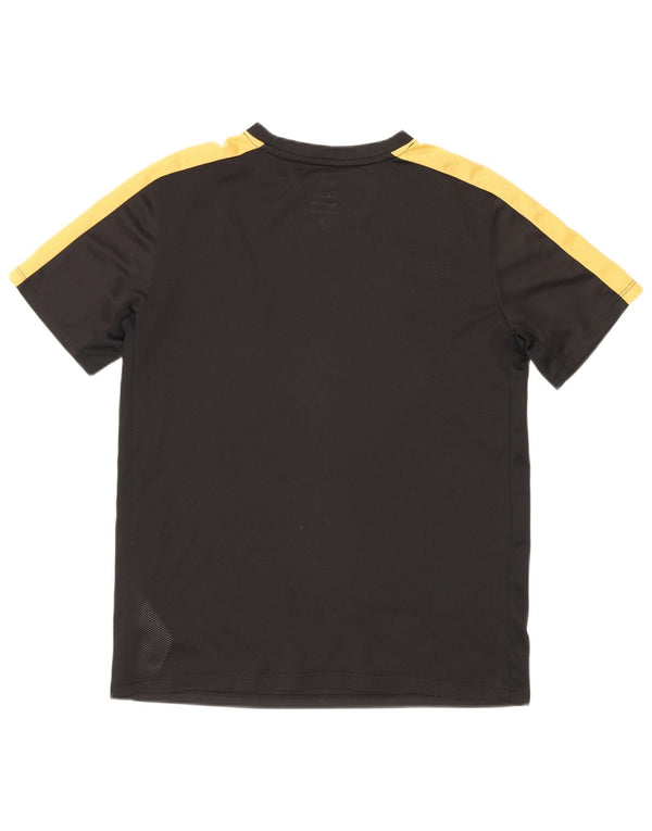 Nike Boys Dri Fit T-Shirt Top 13-14 Years XL Black Colourblock Polyester