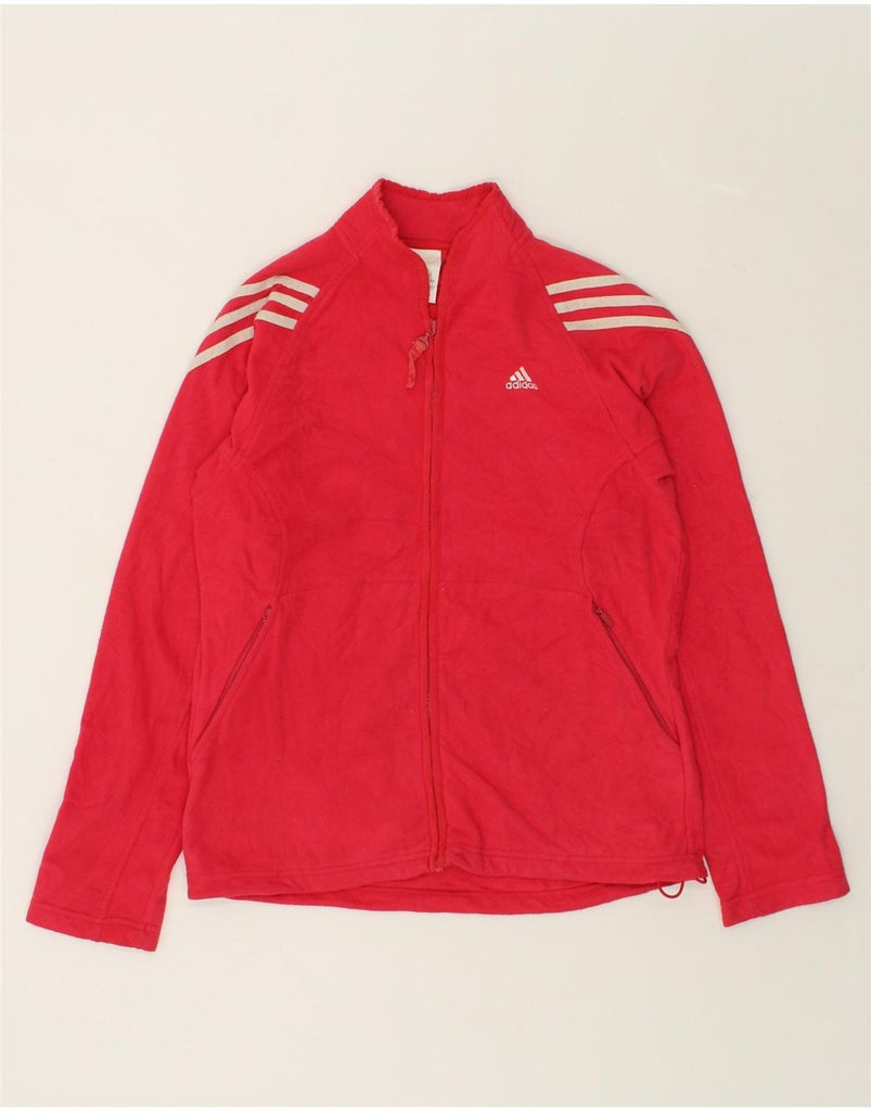 ADIDAS Womens Tracksuit Top Jacket UK 14 Medium Red Polyester | Vintage Adidas | Thrift | Second-Hand Adidas | Used Clothing | Messina Hembry 