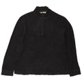 Calvin Klein Mens Zip Neck Jumper Sweater Medium Black Cotton