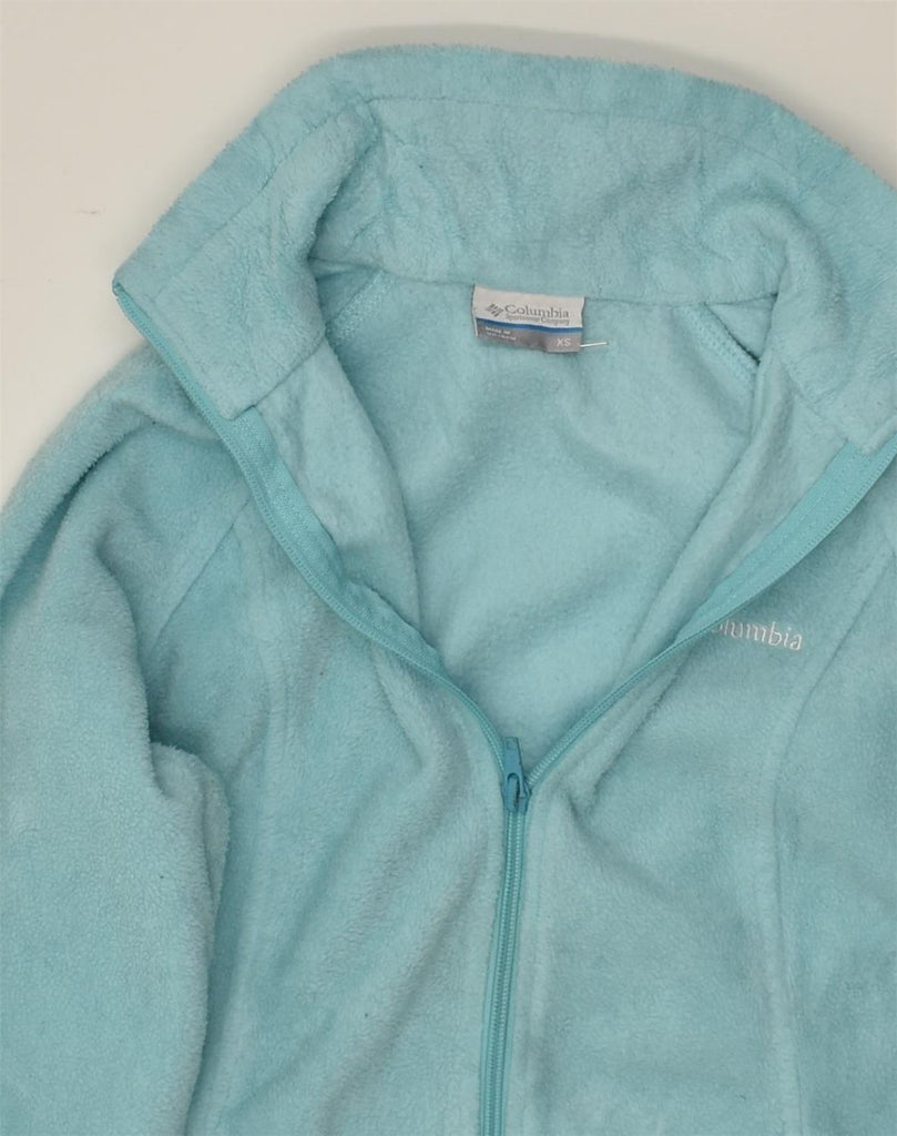 COLUMBIA Womens Fleece Jacket UK 6 XS Blue Polyester | Vintage Columbia | Thrift | Second-Hand Columbia | Used Clothing | Messina Hembry 