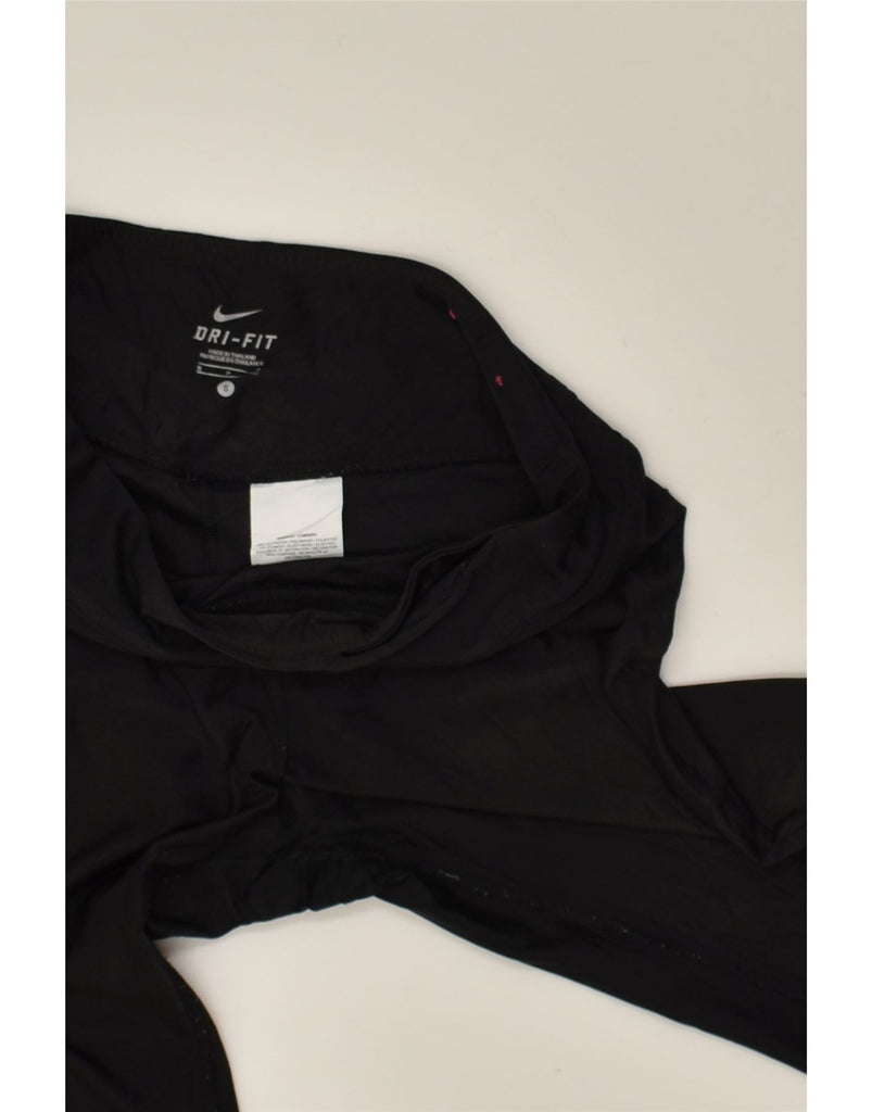 NIKE Womens Tracksuit Trousers UK 8 Small Black Polyester | Vintage Nike | Thrift | Second-Hand Nike | Used Clothing | Messina Hembry 