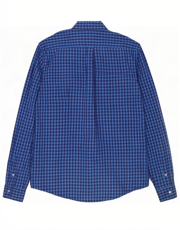 Gap Mens Standard Fit Shirt Medium Blue Gingham Cotton