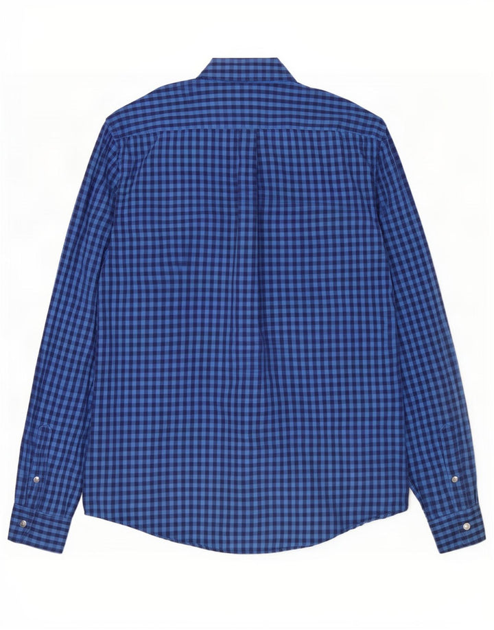 Gap Mens Standard Fit Shirt Medium Blue Gingham Cotton