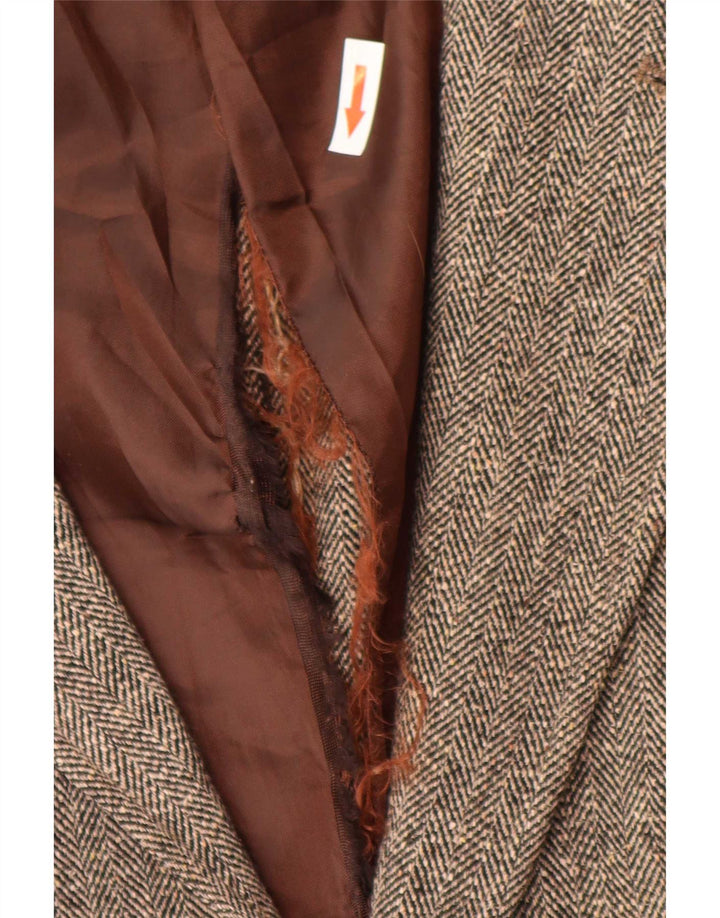 Gap Mens 2 Button Blazer Jacket UK 36 Small Brown Herringbone Polyamide