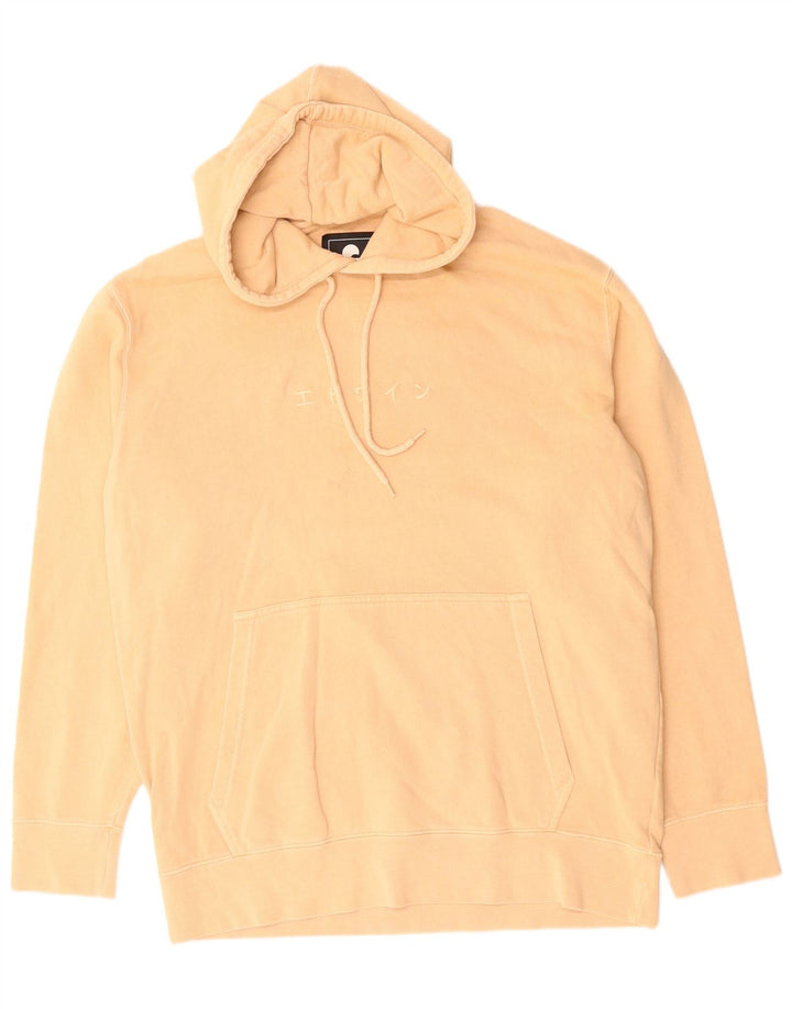 Edwin Mens Graphic Hoodie Jumper Large Beige Cotton