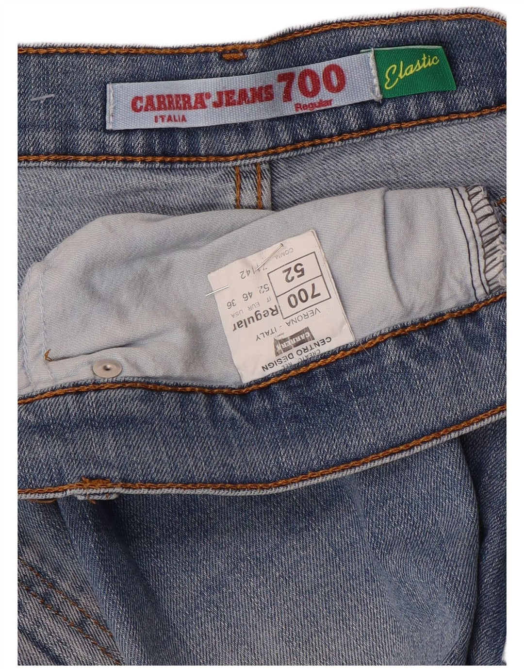 Carrera Mens 700 Regular Straight Jeans W36 L34 Blue Cotton