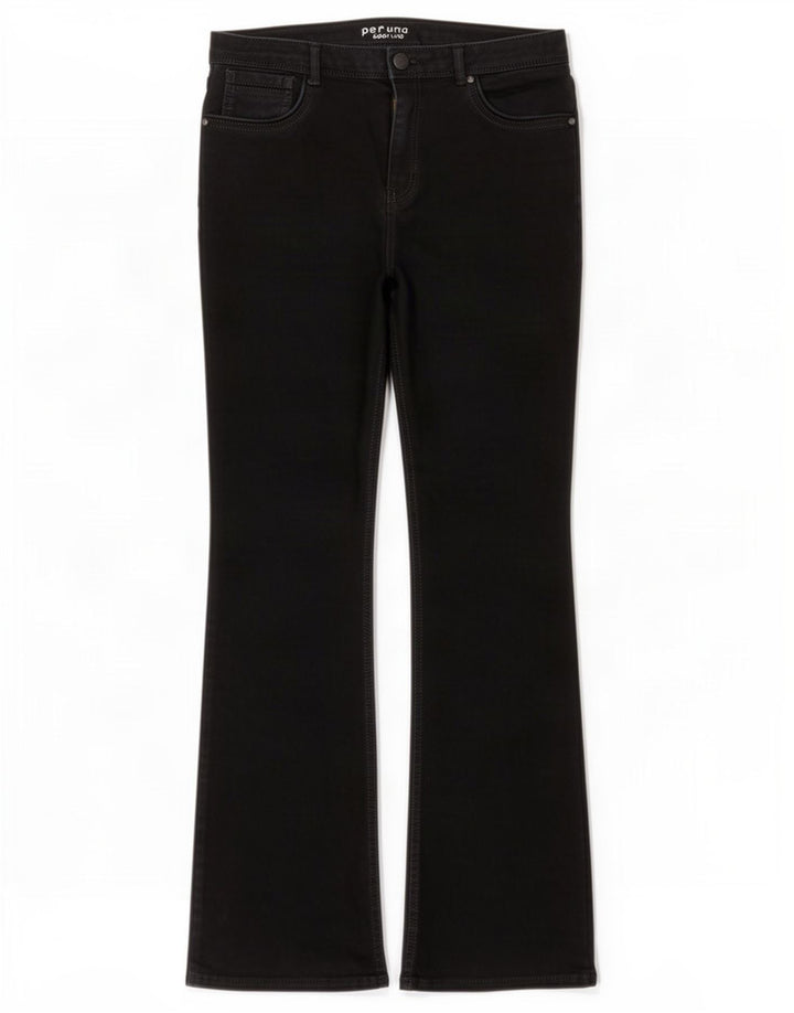 Marks & Spencer Womens Per Una Bootcut Jeans UK 14 Large W32 L30 Black