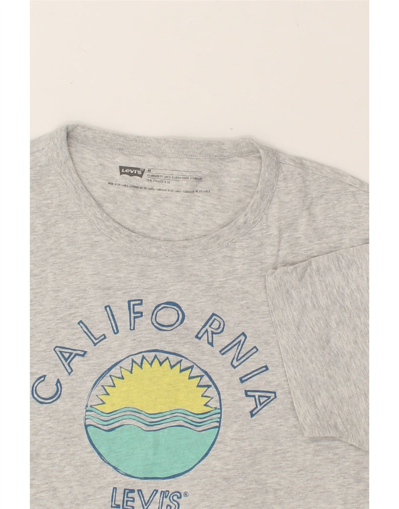 LEVI'S Womens California Graphic T-Shirt Top UK 14 Medium Grey Cotton | Vintage Levi's | Thrift | Second-Hand Levi's | Used Clothing | Messina Hembry 