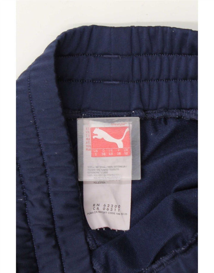 Puma Womens Tracksuit Trousers Joggers UK 10 Small Navy Blue Polyester