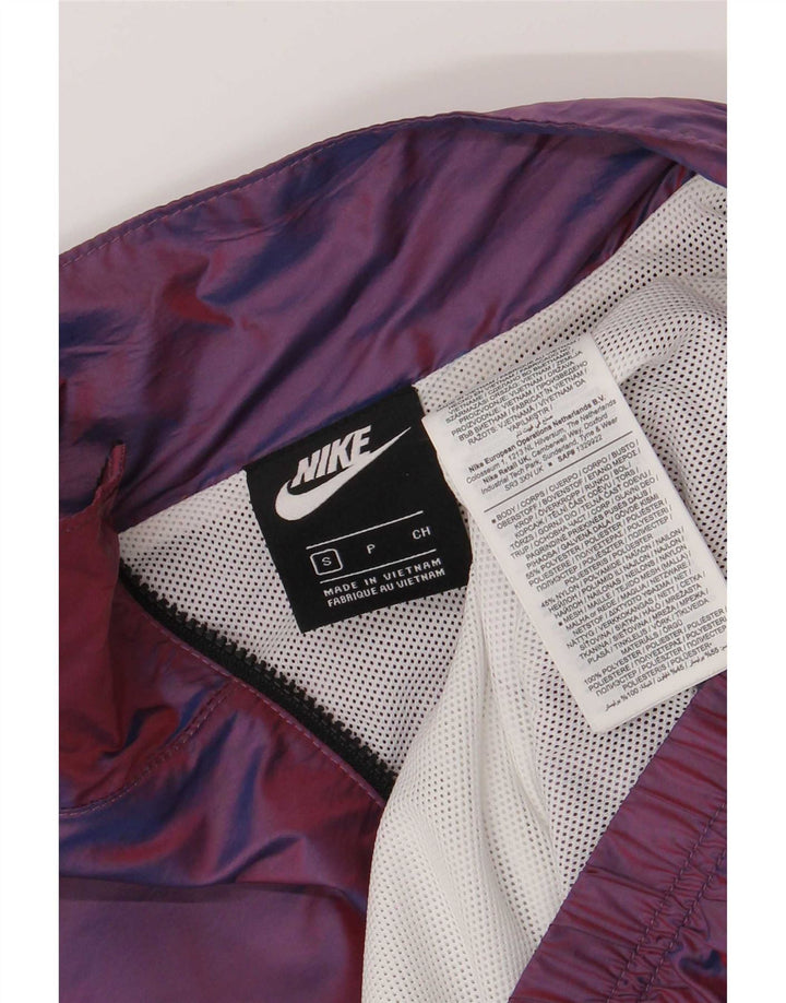 Nike Womens Oversized Graphic Tracksuit Top Jacket UK 10 Small Purple