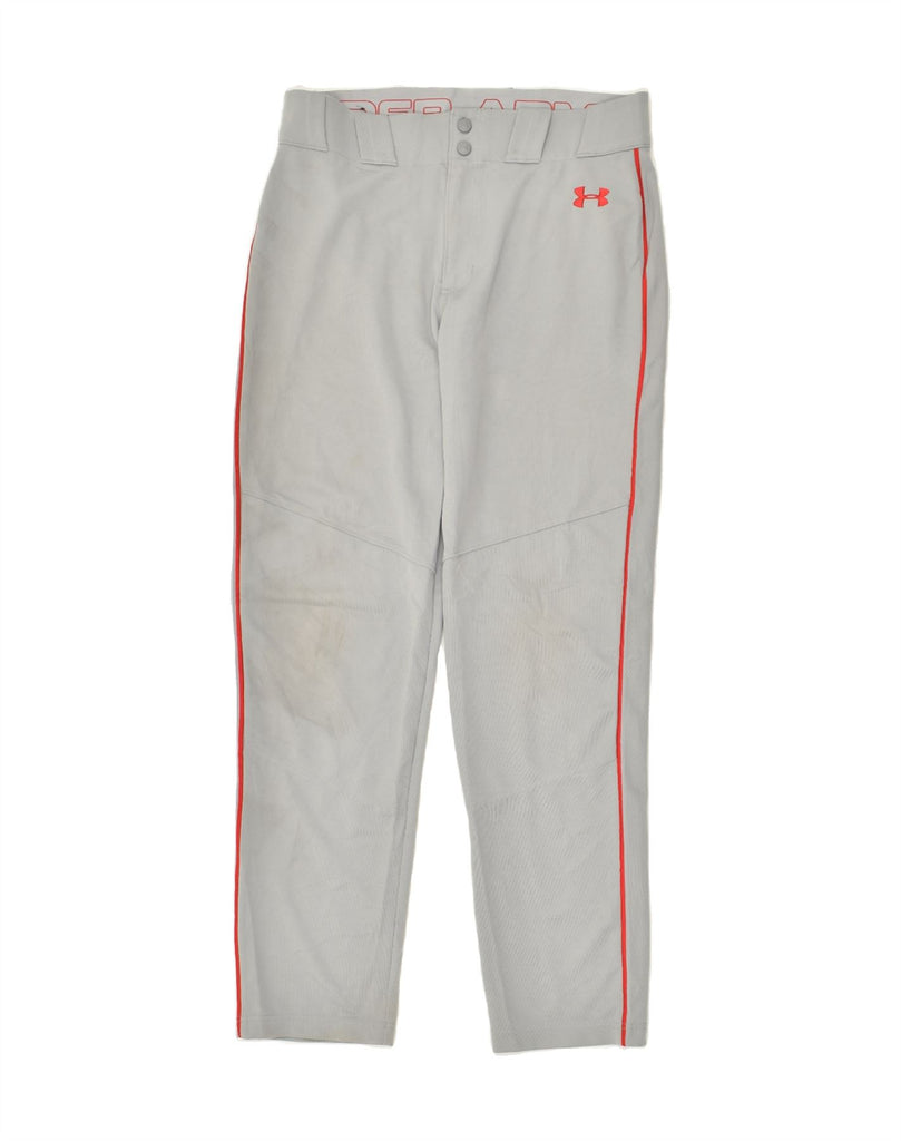 UNDER ARMOUR Mens Heat Gear Tracksuit Trousers Large Grey Polyester Vintage Under Armour and Second-Hand Under Armour from Messina Hembry 