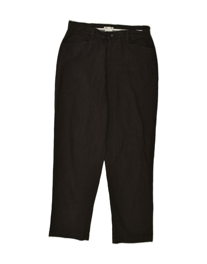 LEE Womens Tapered Chino Trousers US 12 Large W32 L31  Brown Striped | Vintage Lee | Thrift | Second-Hand Lee | Used Clothing | Messina Hembry 