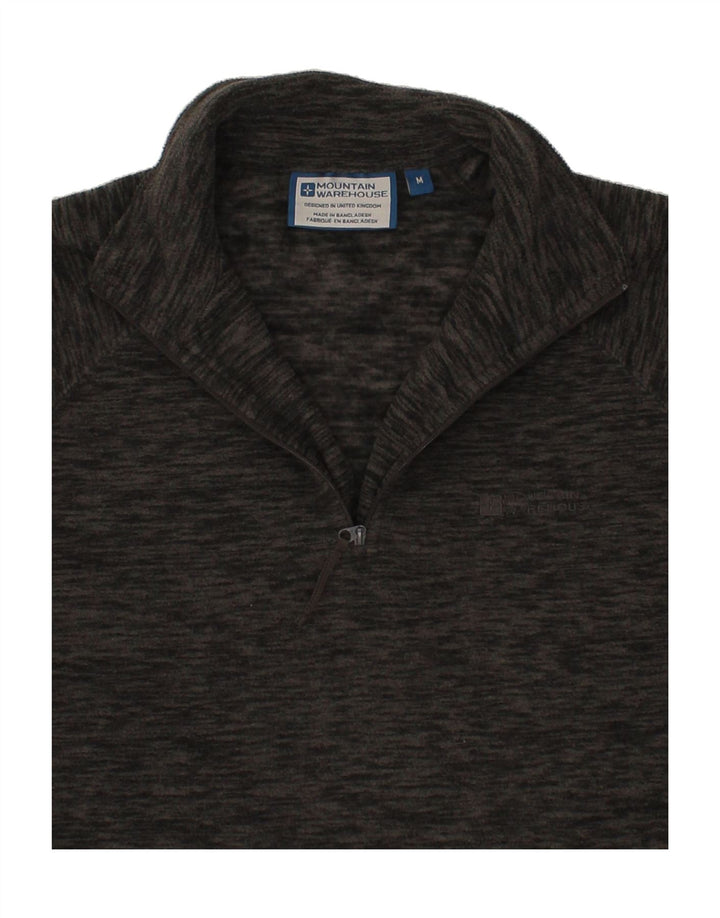 MOUNTAIN WAREHOUSE Mens Zip Neck Fleece Jumper Medium Grey Polyester Vintage Mountain Warehouse and Second-Hand Mountain Warehouse from Messina Hembry 