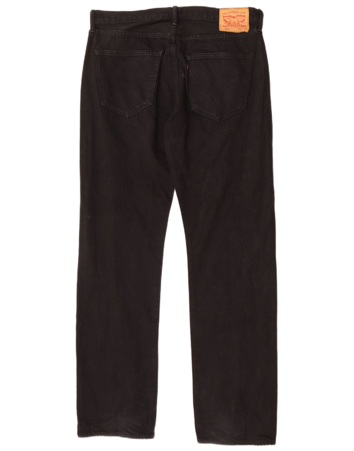 Levi's Mens 501 Straight Jeans W32 L34 Black Cotton