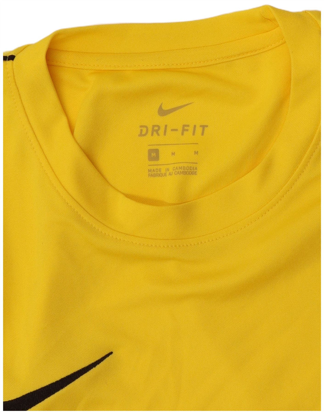 NIKE Mens Dri Fit T-Shirt Top Medium Yellow