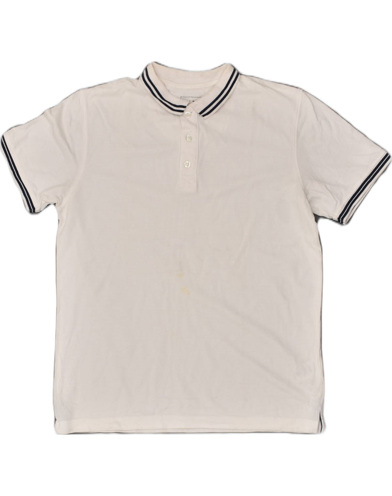 DACK'S Mens Polo Shirt Large White Cotton | Vintage Dack's | Thrift | Second-Hand Dack's | Used Clothing | Messina Hembry 