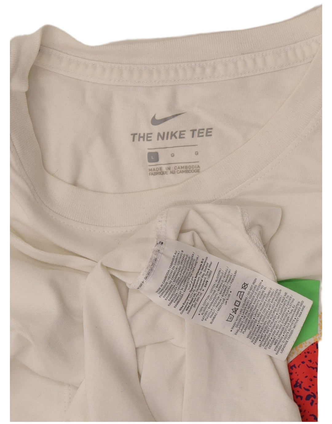 Nike Mens Graphic T-Shirt Top Large White Cotton
