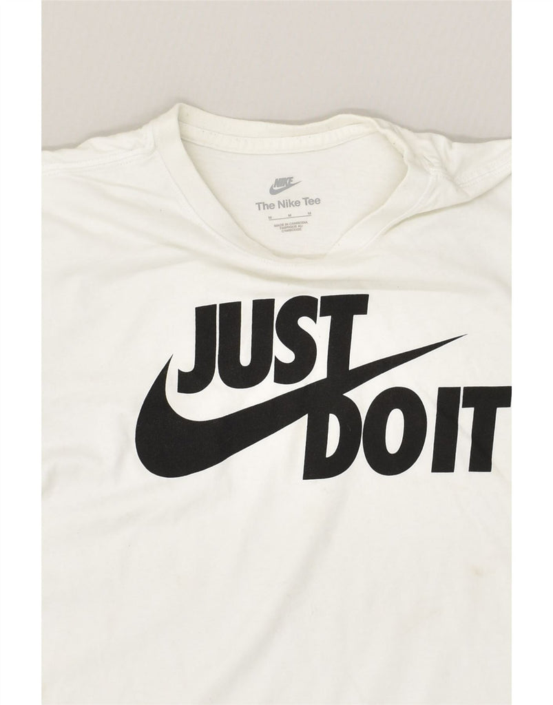 NIKE Mens Graphic T-Shirt Top Medium White Cotton | Vintage Nike | Thrift | Second-Hand Nike | Used Clothing | Messina Hembry 