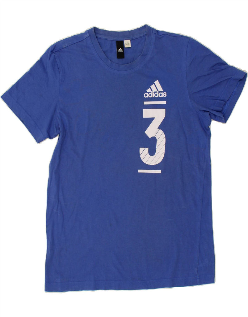 ADIDAS Mens Graphic T-Shirt Top Medium Blue Cotton | Vintage Adidas | Thrift | Second-Hand Adidas | Used Clothing | Messina Hembry 