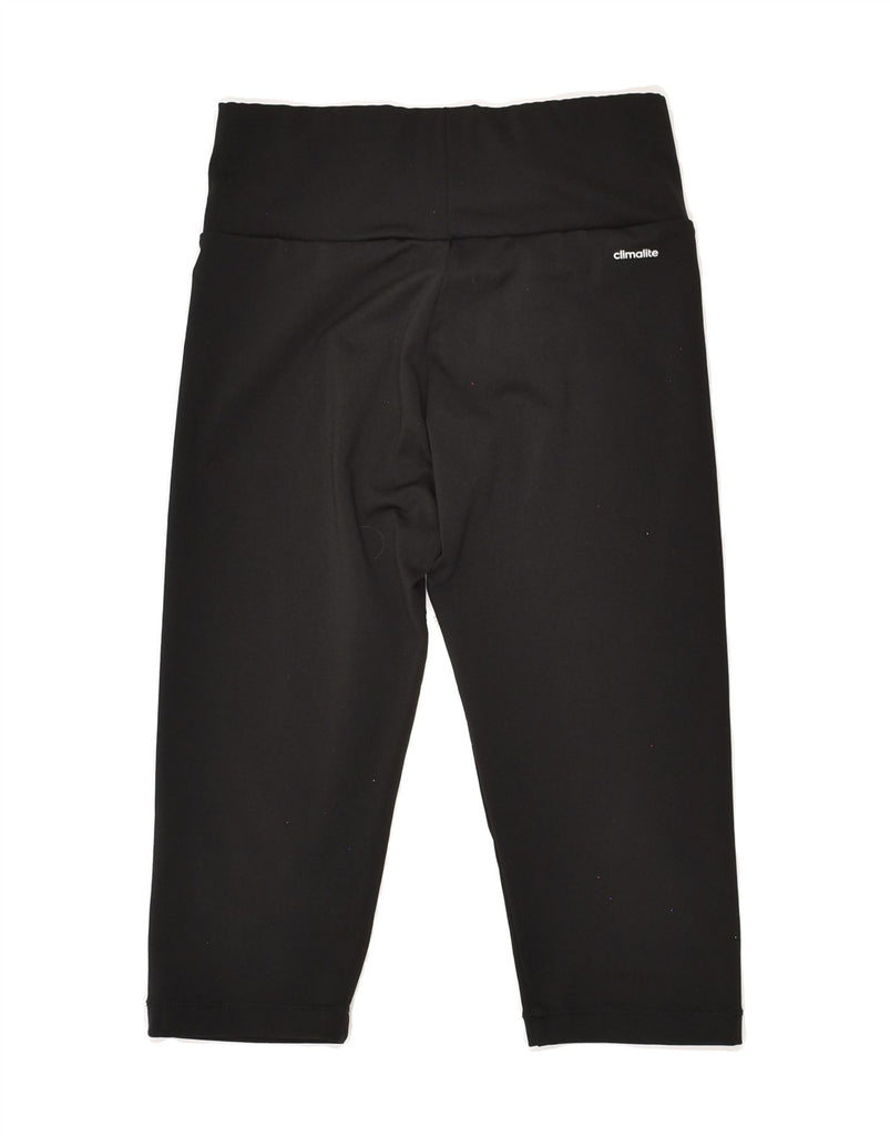 ADIDAS Girls Climalite Capri Leggings 9-10 Years Black Vintage Adidas and Second-Hand Adidas from Messina Hembry 