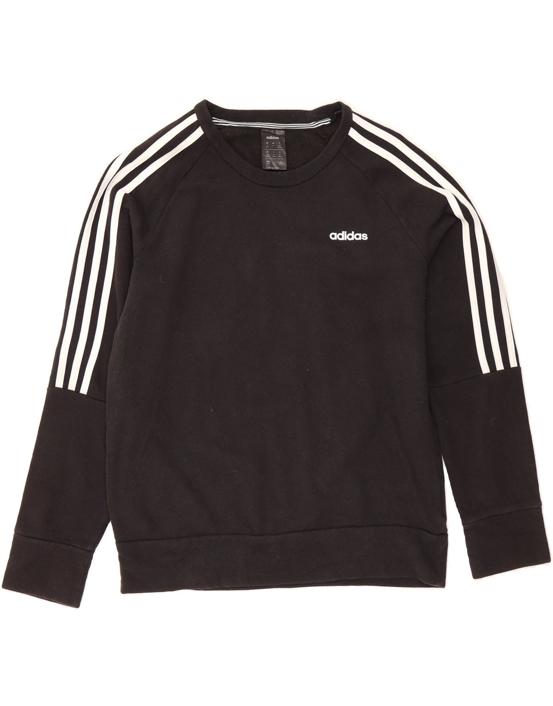 ADIDAS Womens Sweatshirt Jumper UK 12/14 Medium Black Cotton Vintage Adidas and Second-Hand Adidas from Messina Hembry 