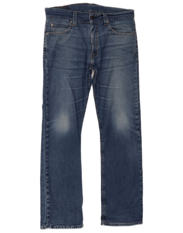 Levi's Mens 506 Straight Jeans W34 L32 Blue Cotton