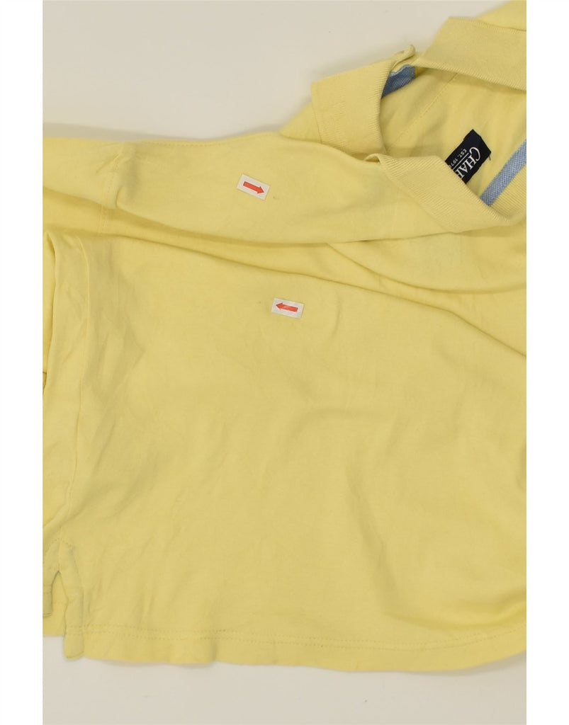 CHAPS Mens Polo Shirt Large Yellow Cotton | Vintage Chaps | Thrift | Second-Hand Chaps | Used Clothing | Messina Hembry 