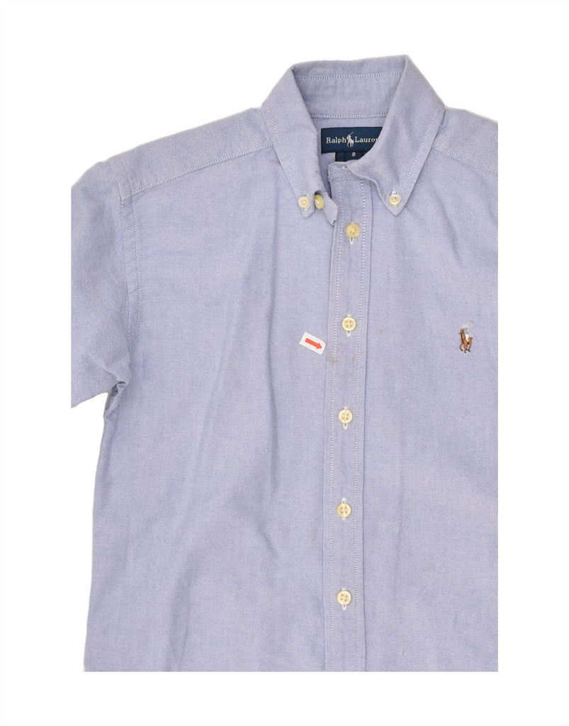 POLO RALPH LAUREN Boys Shirt 7-8 Years Blue Cotton | Vintage Polo Ralph Lauren | Thrift | Second-Hand Polo Ralph Lauren | Used Clothing | Messina Hembry 